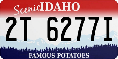 ID license plate 2T6277I