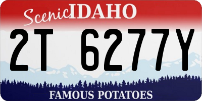ID license plate 2T6277Y