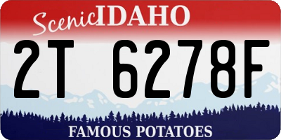 ID license plate 2T6278F