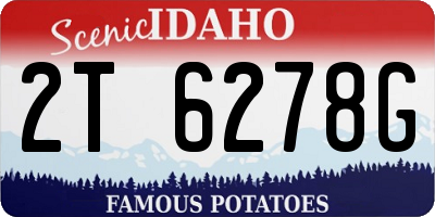 ID license plate 2T6278G