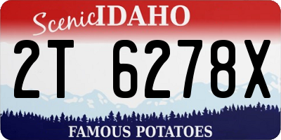 ID license plate 2T6278X