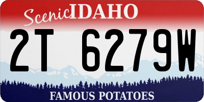 ID license plate 2T6279W