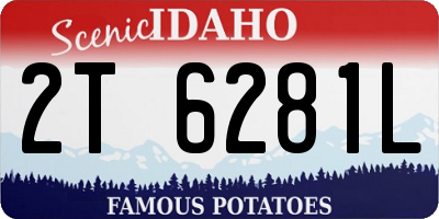 ID license plate 2T6281L