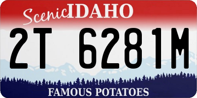 ID license plate 2T6281M