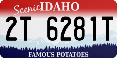 ID license plate 2T6281T
