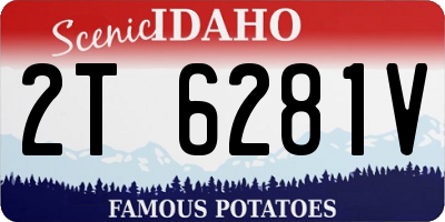 ID license plate 2T6281V
