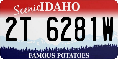 ID license plate 2T6281W