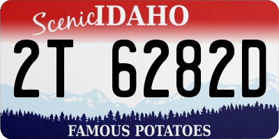 ID license plate 2T6282D