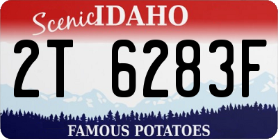 ID license plate 2T6283F