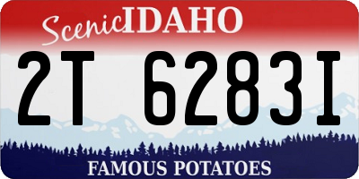 ID license plate 2T6283I