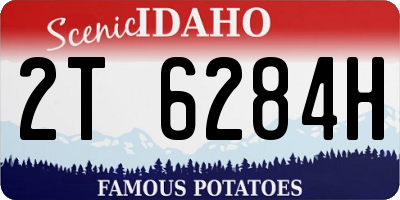 ID license plate 2T6284H