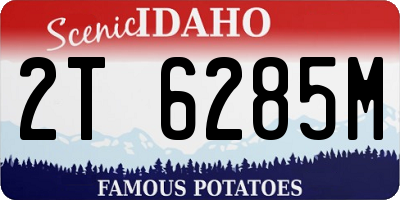 ID license plate 2T6285M