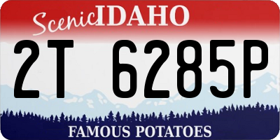 ID license plate 2T6285P