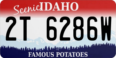 ID license plate 2T6286W