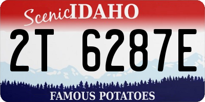 ID license plate 2T6287E