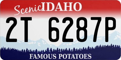 ID license plate 2T6287P