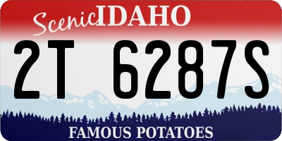 ID license plate 2T6287S