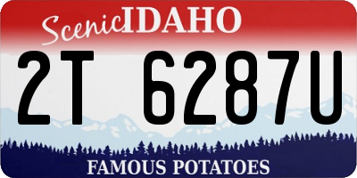 ID license plate 2T6287U
