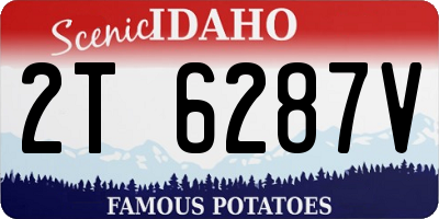 ID license plate 2T6287V