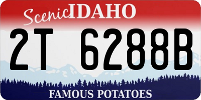 ID license plate 2T6288B