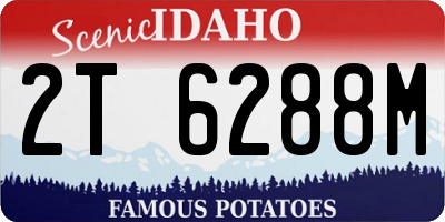 ID license plate 2T6288M