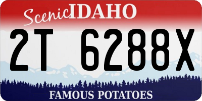 ID license plate 2T6288X