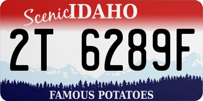 ID license plate 2T6289F