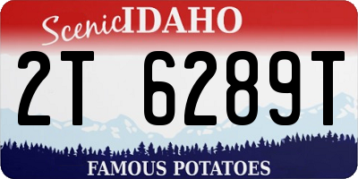 ID license plate 2T6289T