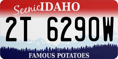 ID license plate 2T6290W