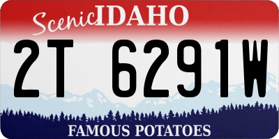 ID license plate 2T6291W