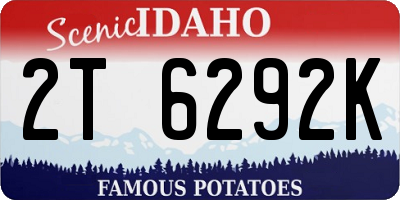 ID license plate 2T6292K