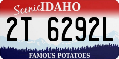 ID license plate 2T6292L