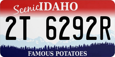 ID license plate 2T6292R