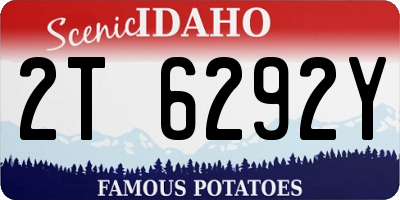 ID license plate 2T6292Y
