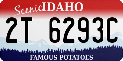 ID license plate 2T6293C