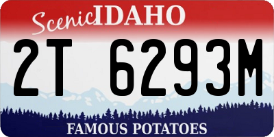 ID license plate 2T6293M