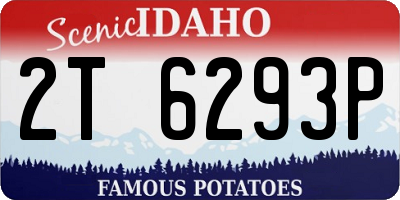 ID license plate 2T6293P