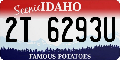 ID license plate 2T6293U