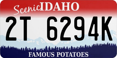 ID license plate 2T6294K