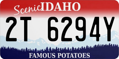 ID license plate 2T6294Y