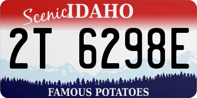 ID license plate 2T6298E