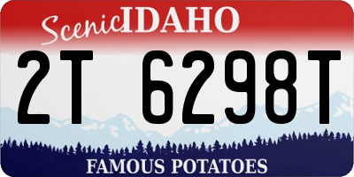 ID license plate 2T6298T
