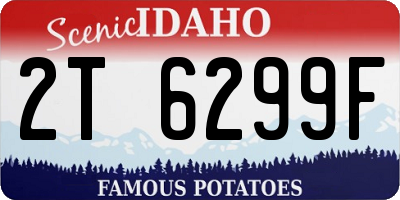 ID license plate 2T6299F