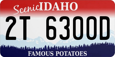 ID license plate 2T6300D