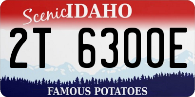 ID license plate 2T6300E
