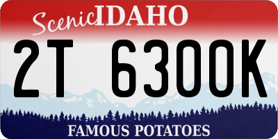 ID license plate 2T6300K