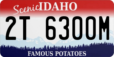 ID license plate 2T6300M