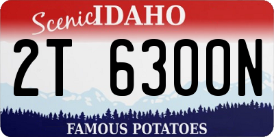ID license plate 2T6300N