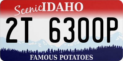 ID license plate 2T6300P