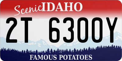 ID license plate 2T6300Y